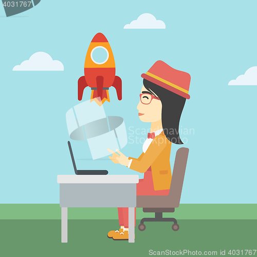 Image of Business start up vector illustration.