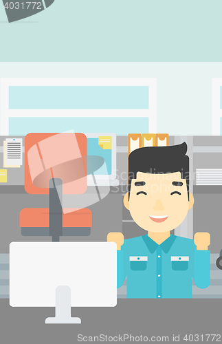 Image of Successful businessman vector illustration.