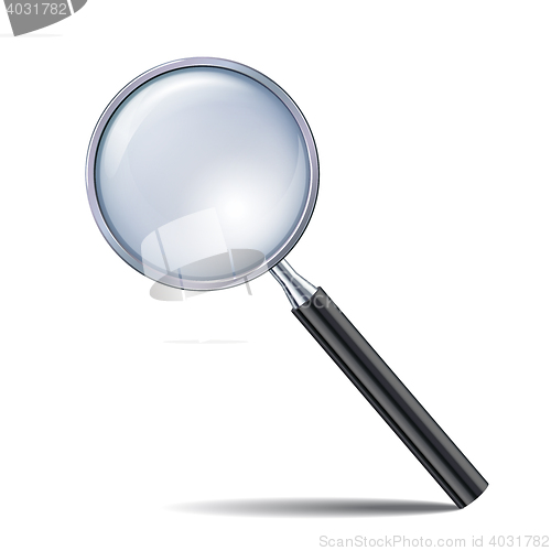 Image of Magnifying glass isolated on white background.