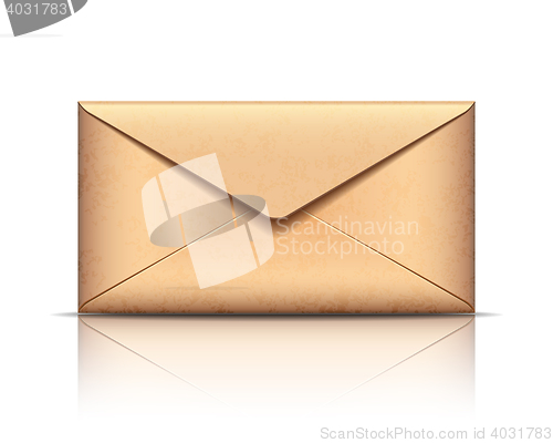 Image of Old envelope, isolated on white.