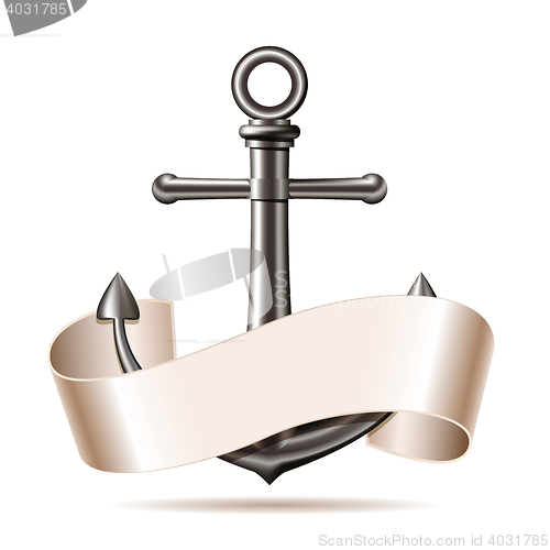 Image of Anchor emblem, vector