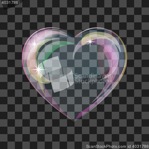 Image of Shiny bubble heart