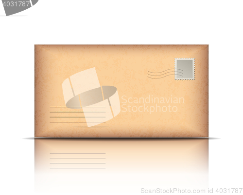 Image of Old envelope, isolated on white.