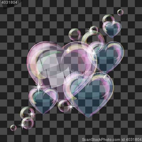 Image of Shiny bubble heart