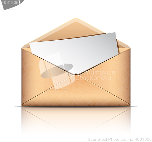 Image of Old envelope with blank paper