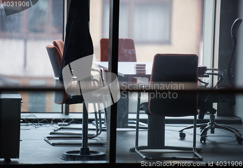 Image of empty office with modern computers