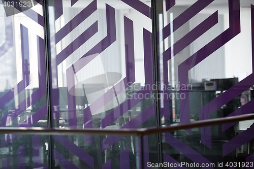 Image of empty office with modern computers