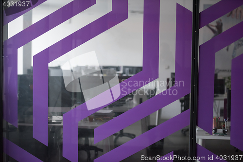 Image of empty office with modern computers