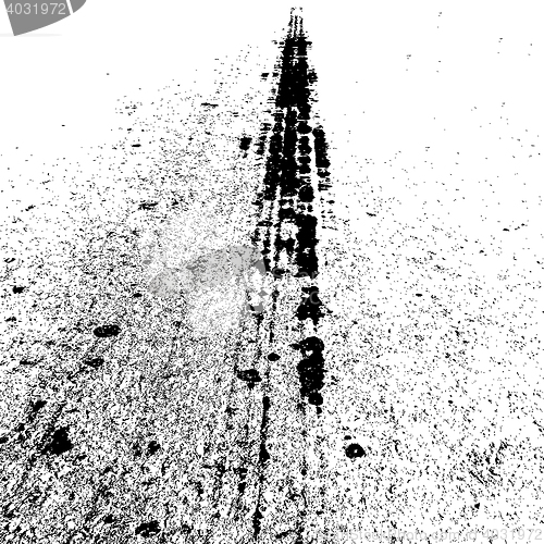 Image of Grunge background with black tire track. illustration.