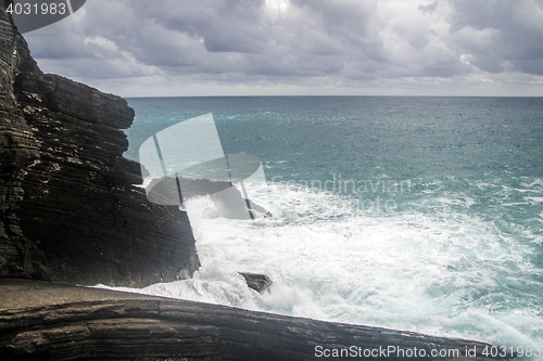 Image of Seascape of Italy Liguria coast travel