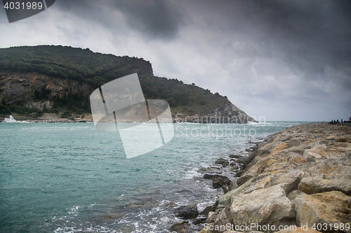 Image of Seascape of Italy Liguria coast travel