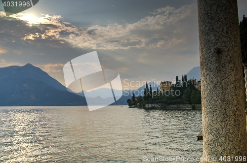 Image of Varenna on lago Como sunset