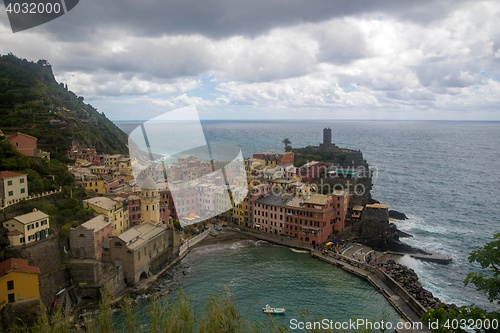 Image of Sea view of romantic Vernazza