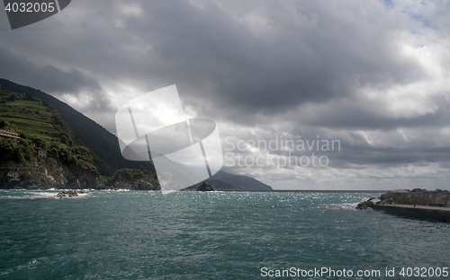 Image of Seascape of Italy Liguria coast travel