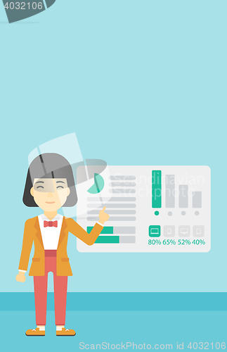 Image of Businesswoman making business presentation.