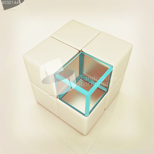 Image of 3d abstract background . 3D illustration. Vintage style.