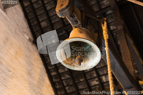 Image of close up of old bell