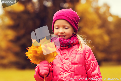 Image of happy beautiful little girl portrait outdoors