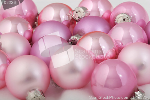 Image of pink ornaments