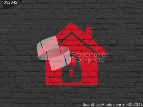 Image of Business concept: Home on wall background