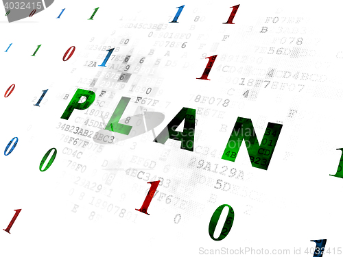 Image of Business concept: Plan on Digital background