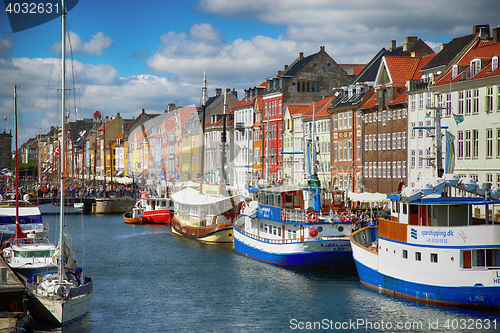 Image of Nyhavn harbour in Copenhagen, Denmark