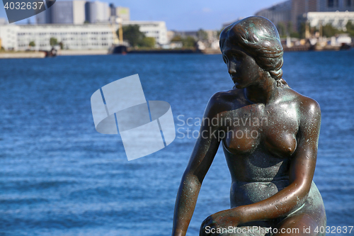 Image of Sculpture of The Little Mermaid Copenhagen, Denmark