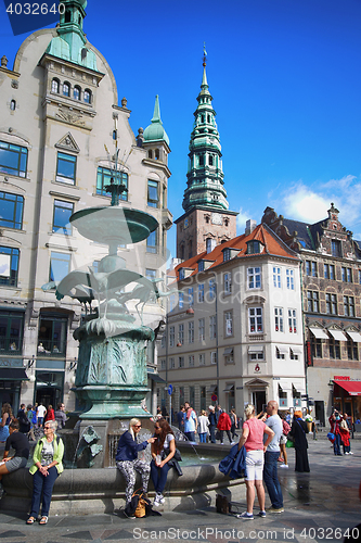 Image of Amagertorv square in Copenhagen, Denmark