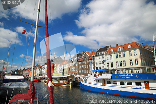 Image of Nyhavn harbour in Copenhagen, Denmark