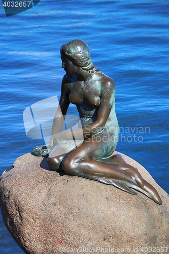 Image of Sculpture of The Little Mermaid Copenhagen, Denmark