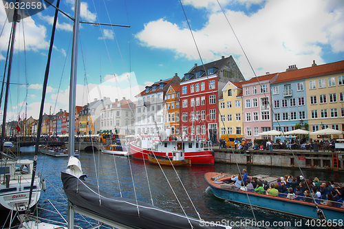 Image of Nyhavn harbour in Copenhagen, Denmark
