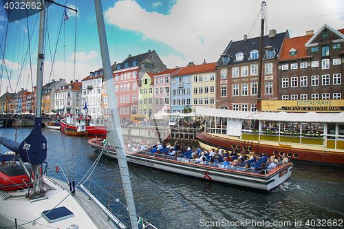 Image of Nyhavn harbour in Copenhagen, Denmark