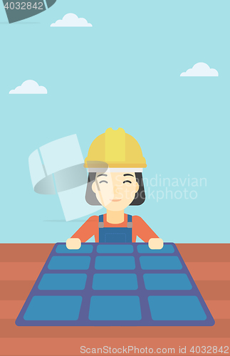 Image of Constructor with solar panel.