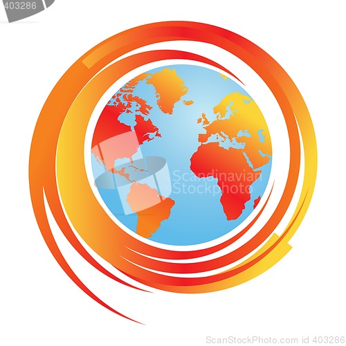 Image of World map of reheating climatic