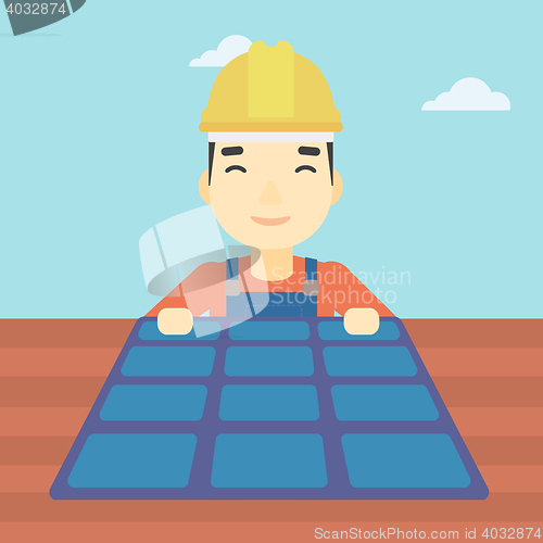 Image of Constructor with solar panel.