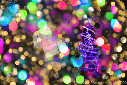 Image of color christmas lights as nice background