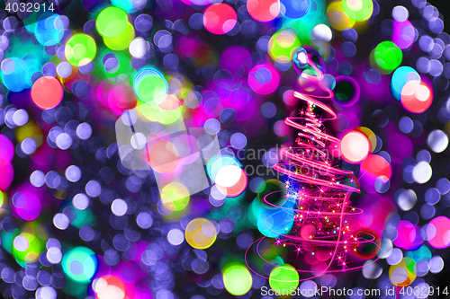 Image of color christmas lights as nice background