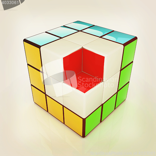 Image of 3d abstract background . 3D illustration. Vintage style.