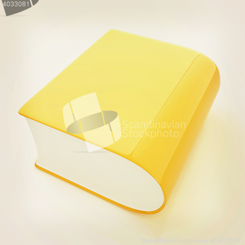 Image of Glossy Book Icon isolated on a white background . 3D illustratio