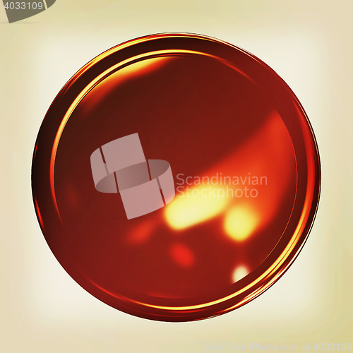 Image of Golden Web button isolated on white background. Unique design - 