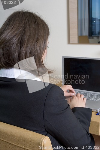 Image of secretary typing