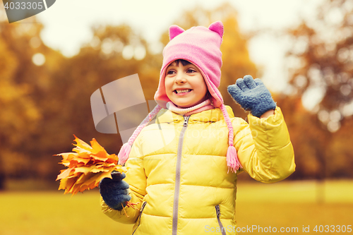 Image of happy beautiful little girl portrait outdoors