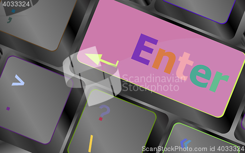 Image of message on keyboard enter key, for online support concepts. vector keyboard key. keyboard button. Vector illustration