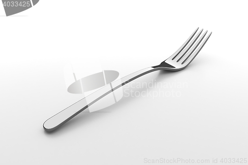 Image of Silver fork on grey background