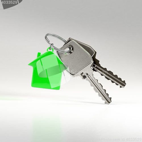 Image of Keys with a house pendant. 