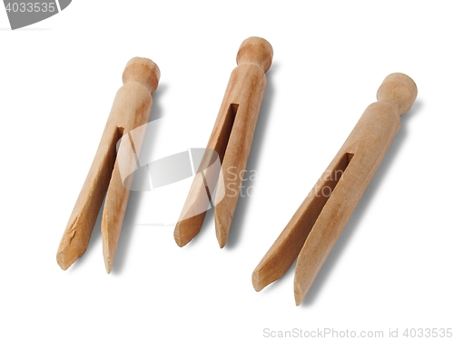 Image of Wooden cloth pegs