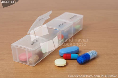 Image of Pills organizer on a table