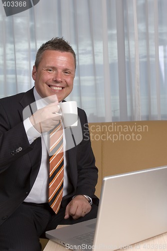 Image of Businessman drinking