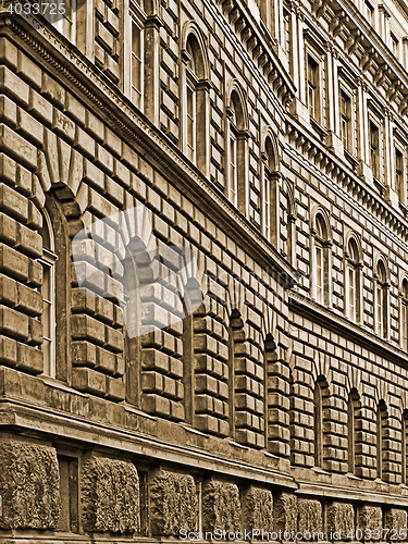 Image of Ancient building in sepia