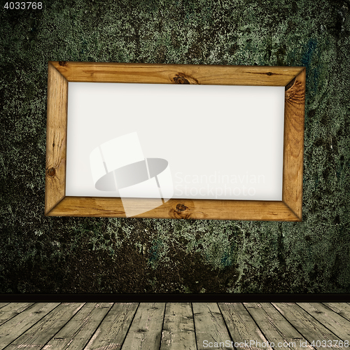 Image of frame over grunge interior